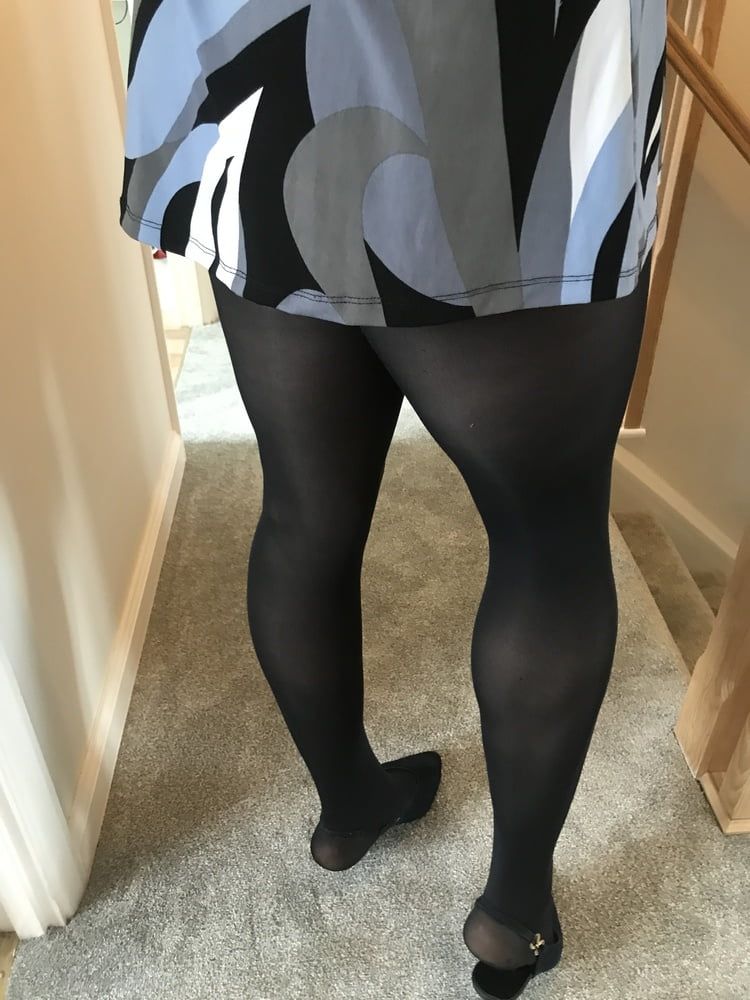 Blue opaque tights #33