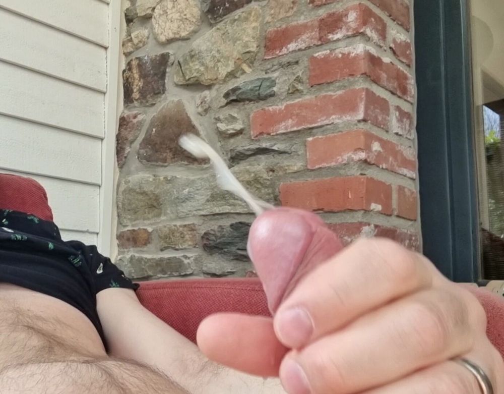 Holiday: playing with my big hard cock and cum! #12