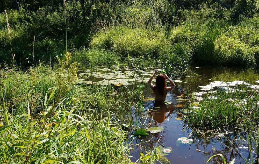 in a weedy pond #19