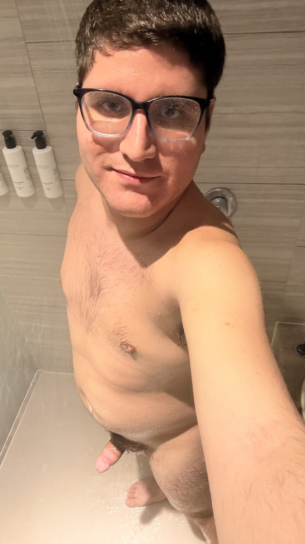 Naked in the shower at a hotel #13