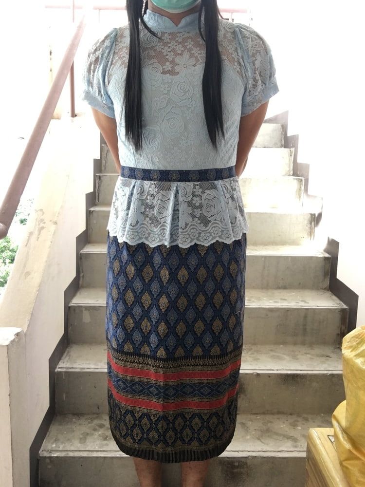 Dress Thai set  light blue #4