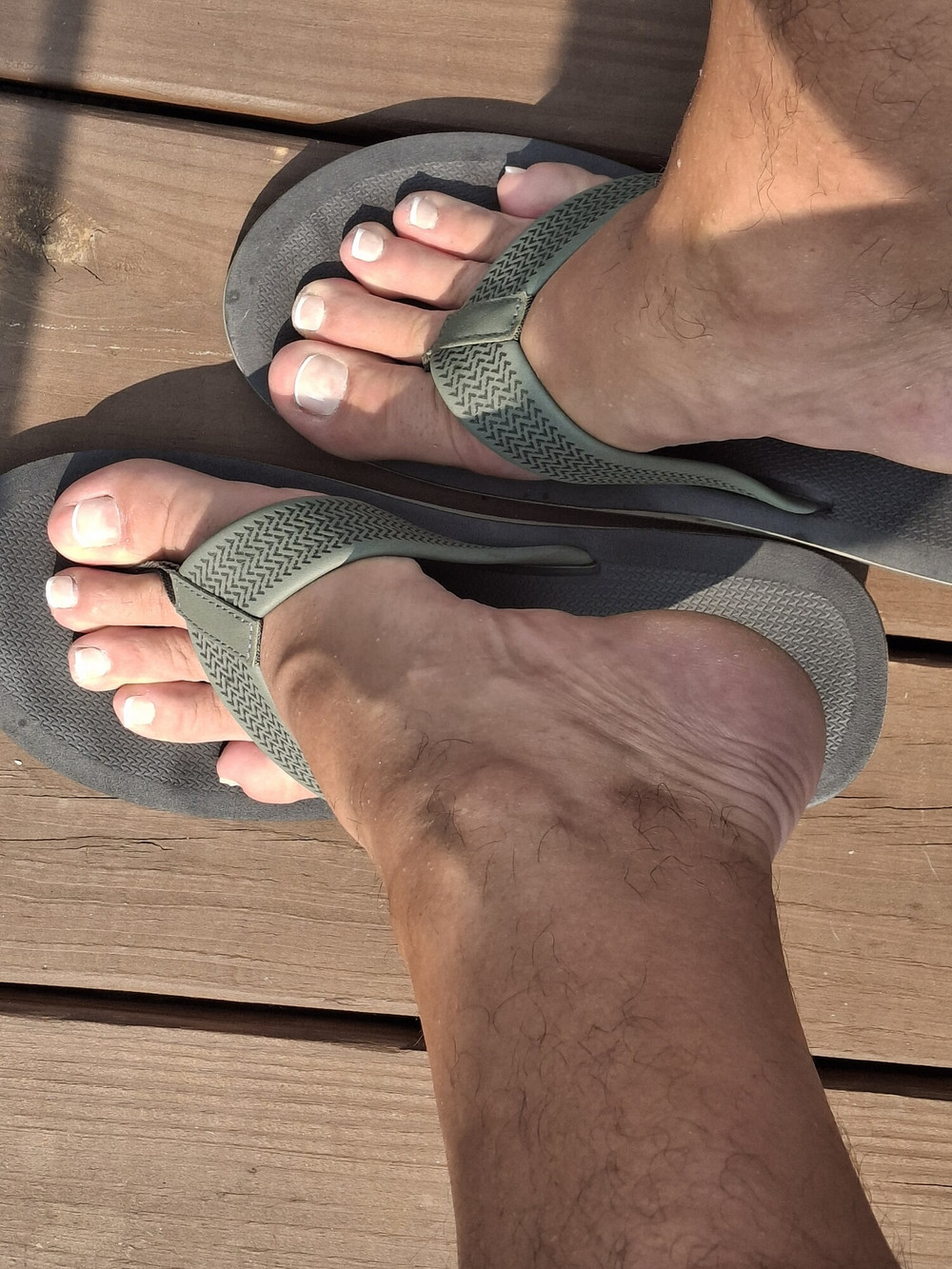 Flip flop feet and French pedicure #11