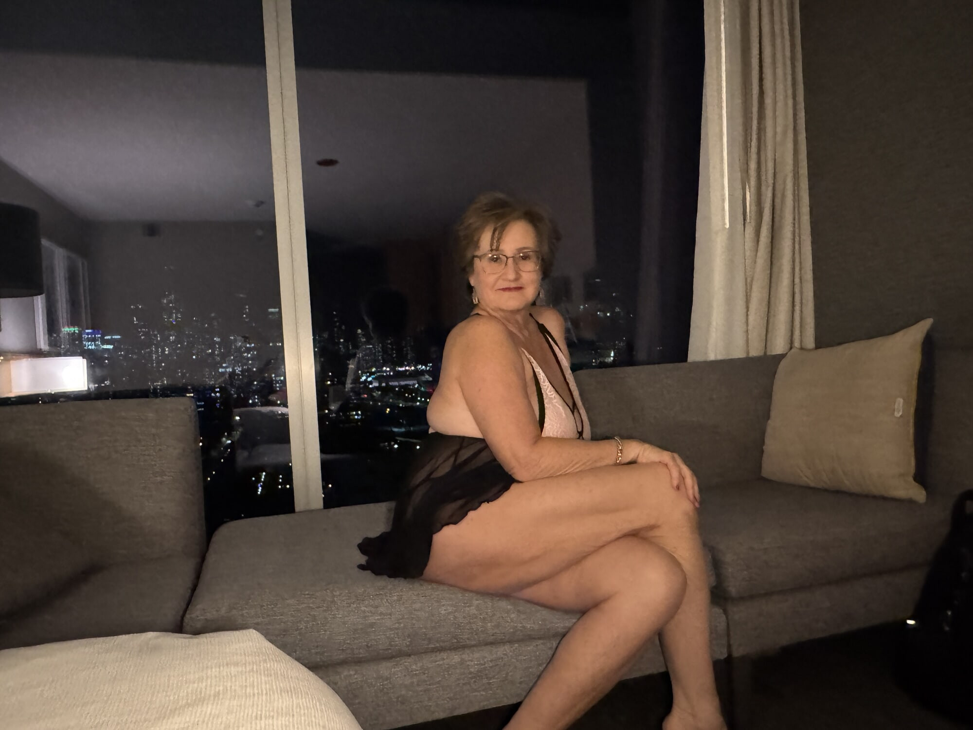 70yo Gilf SassyVal Shows Off in a Hotel Room #37