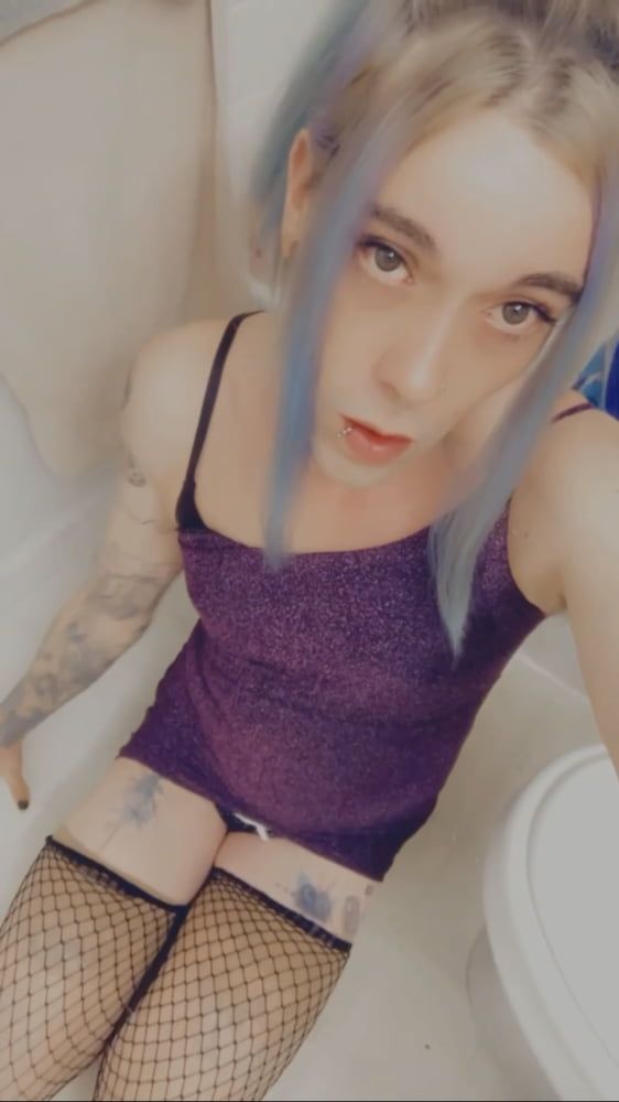 Hot Purple Minidress Slut #49