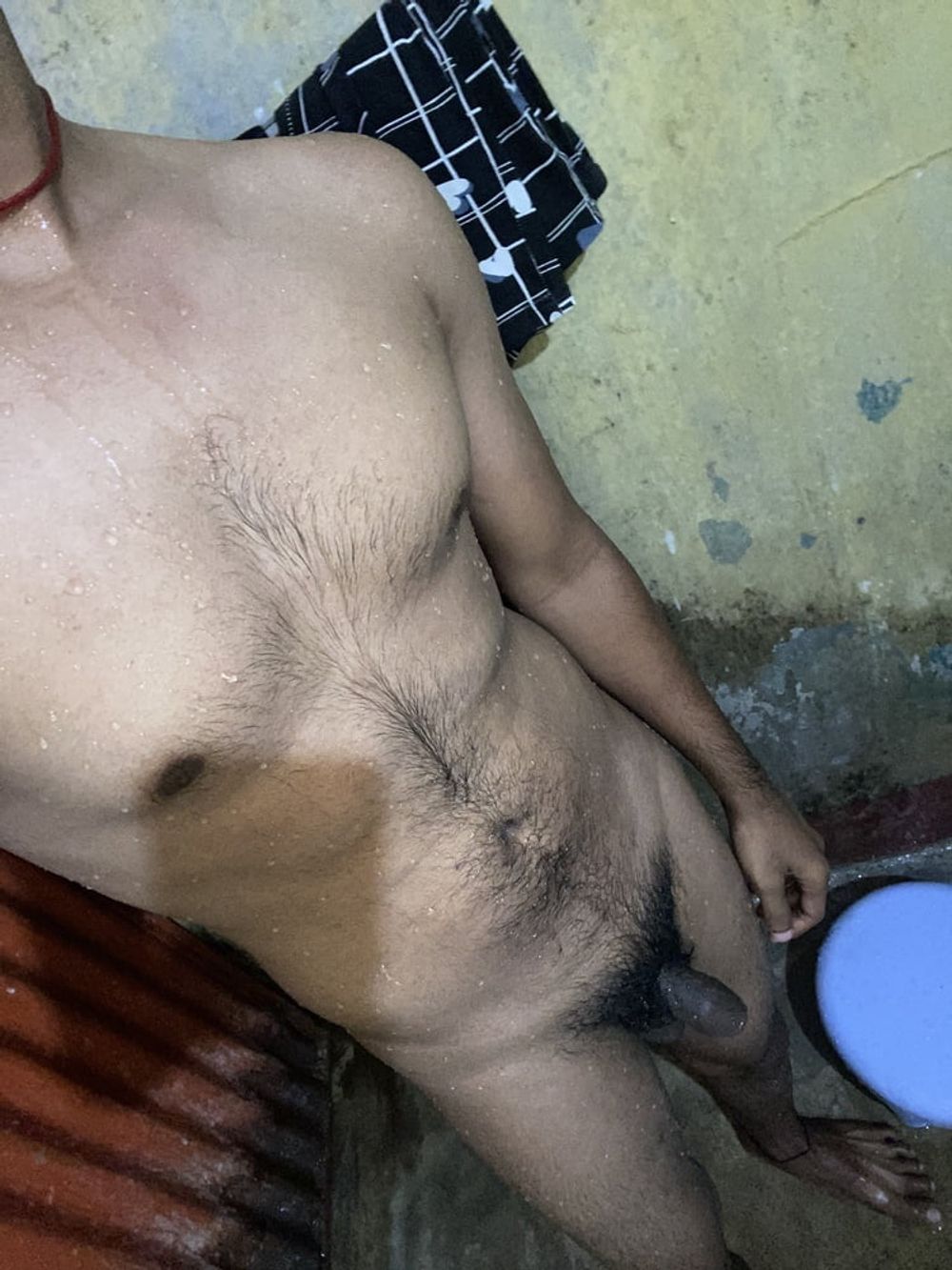 Indian boy talking shower #7