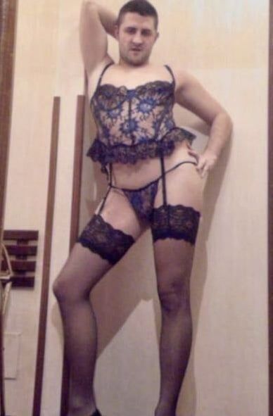 Blue Basque and Black Stockings #8