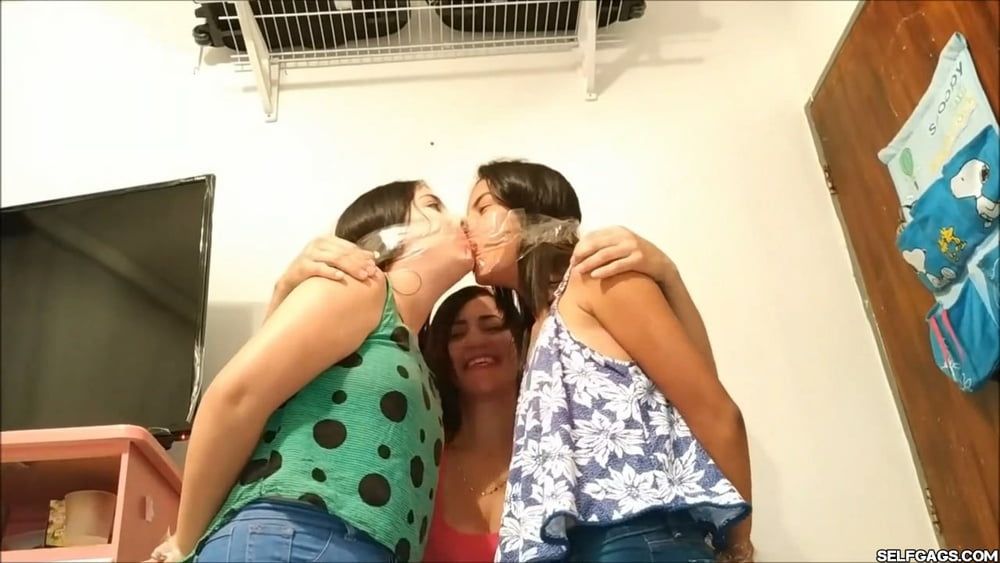 Gag Kissing Girls Love Being Gagged Bondage Slaves! #25