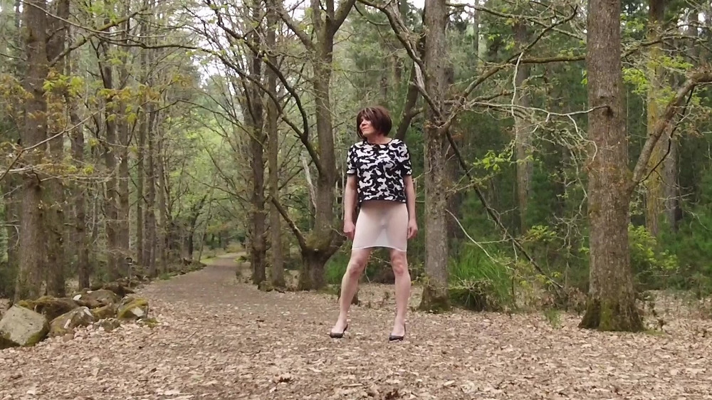 Crossdress Roadtrip - Semi transparent skirt Pt2 #7