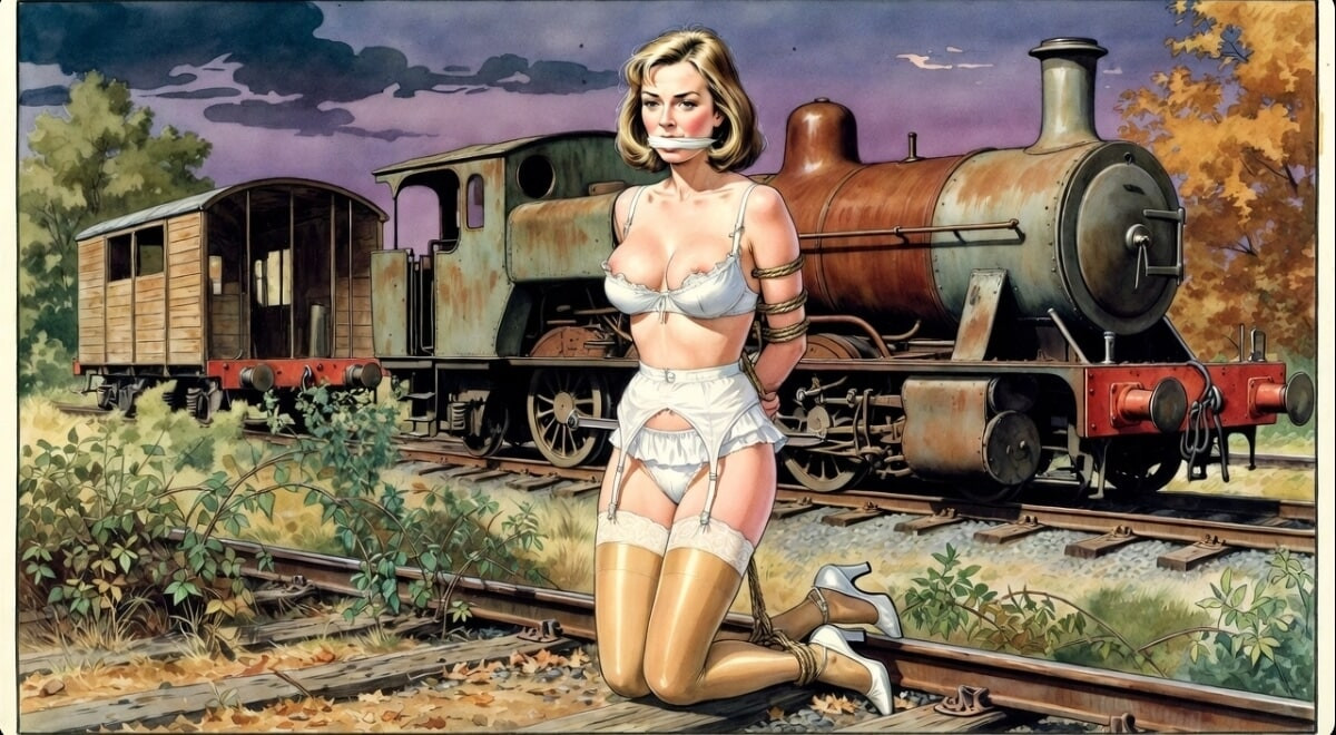 Pixwhores Experimental Enhanced: Stockings in the Railyard 1 #22