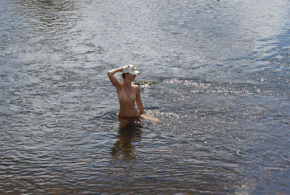 Nude in river&#039;s water #6