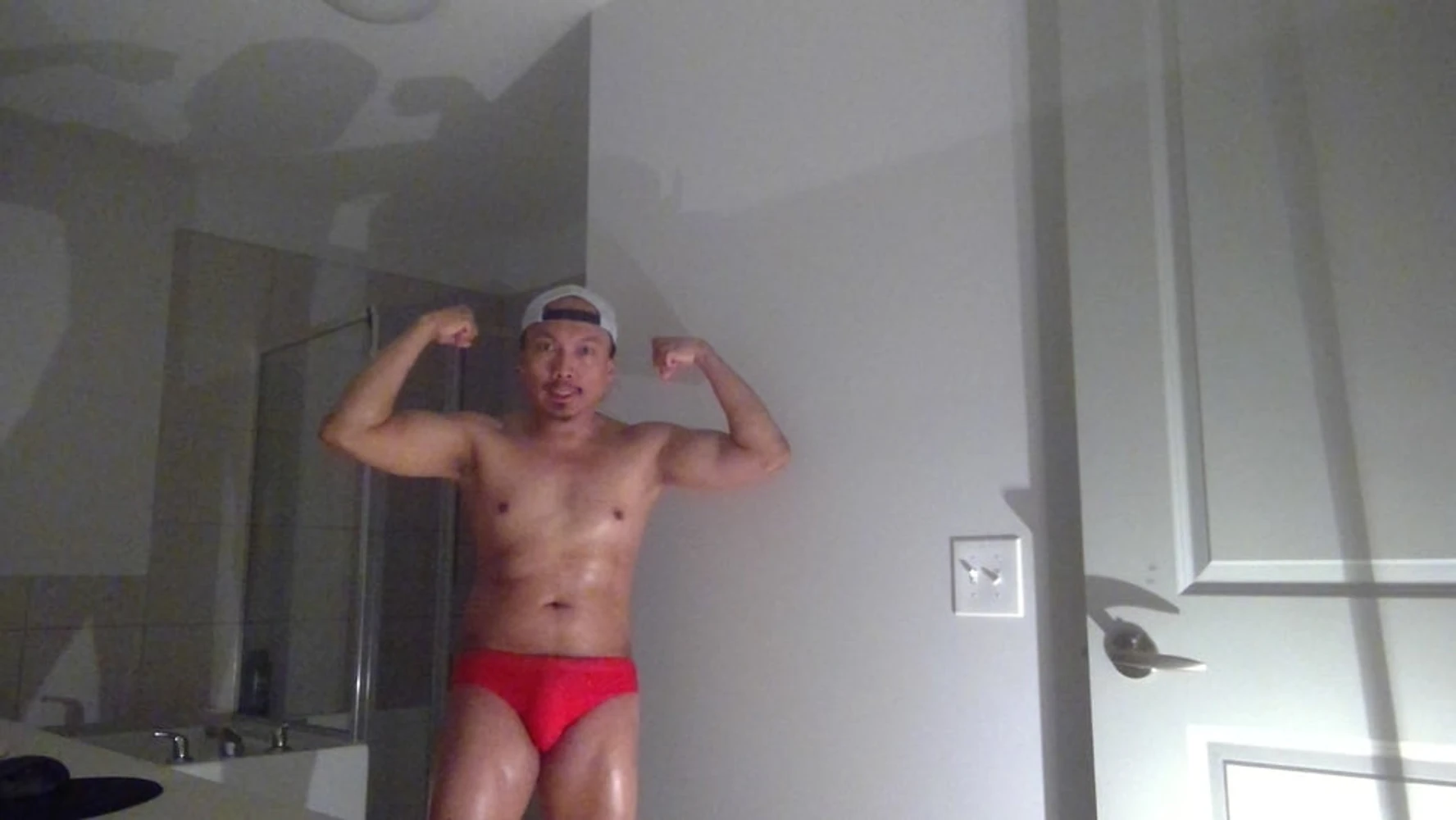 Flexing In Red Speedos Again! #2