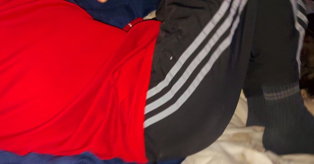 ADIDAS TRACKIE &amp; NIKE BRIEFS WANK AND CUMING BOY #2