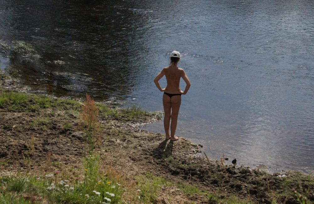 Nude in river's water #55