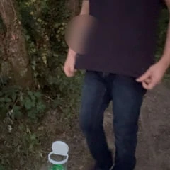 I tied my clothes in the forest