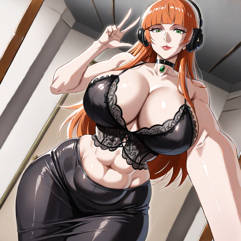 Orange Hair Hentai Woman AI Generated XXX #16