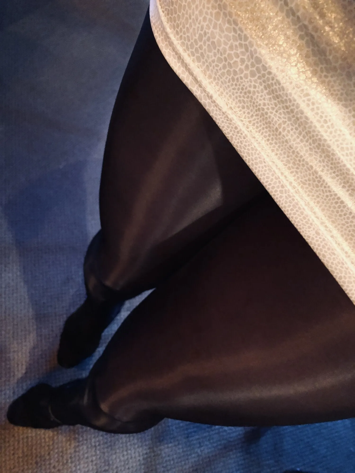 My shiny long legs on pantyhose and high heels. #16