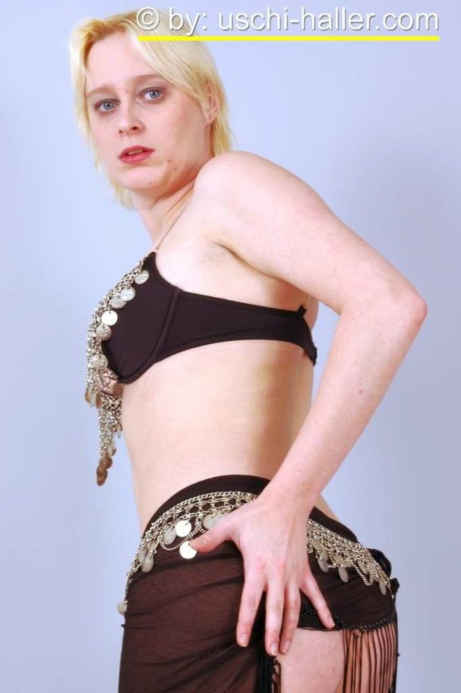Photo shoot with blonde cum slut Dany Sun as a belly dancer #31