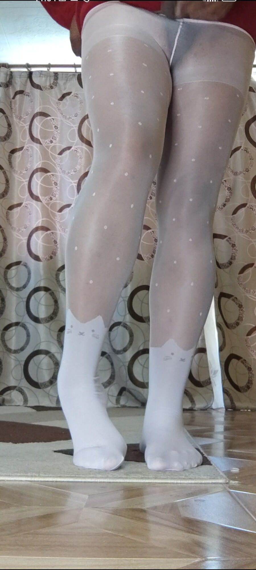 White pantyhose for teen #5