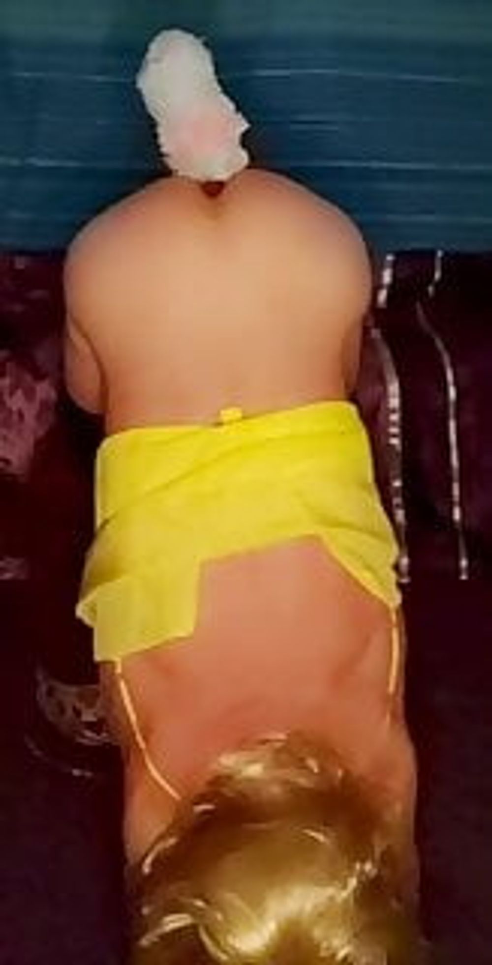 Yellow dress pink panty tail play #20