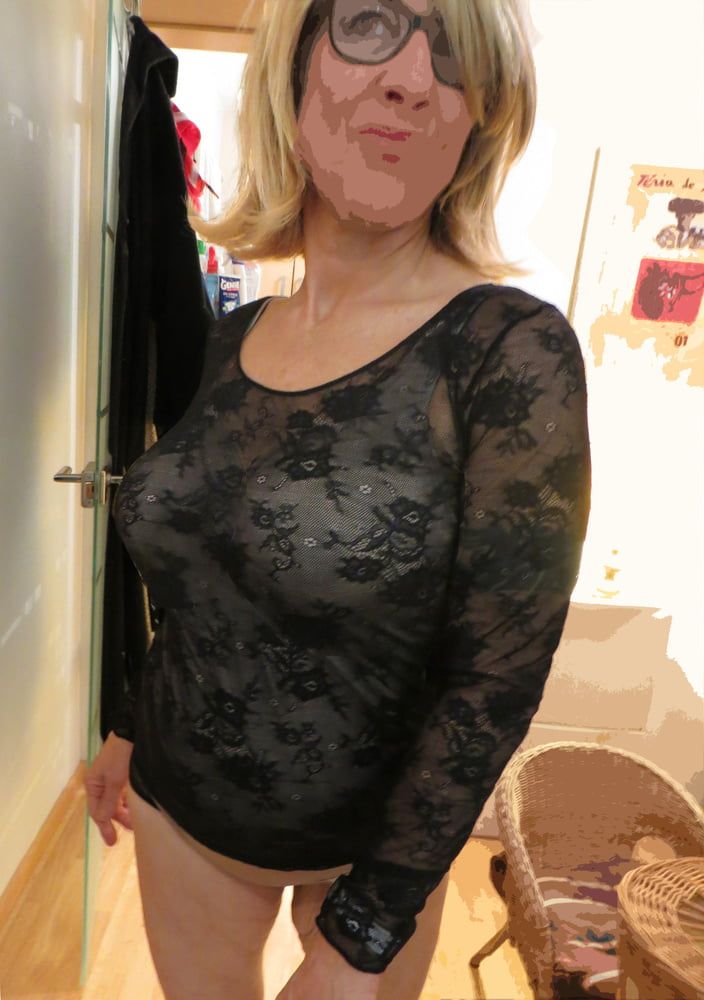 Wife's pantyhose of New Years eve #16