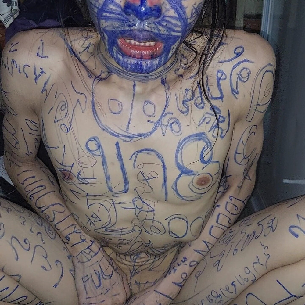 Catch a slave masturbating and get a magic pen to write on y #24