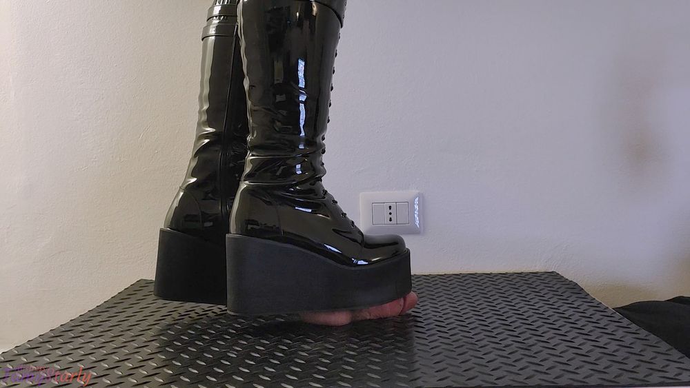 Painful Mistress Session in Heavy Chunky Platform Black CBT #2