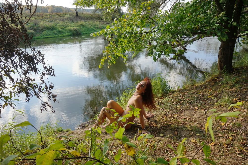 Sitting on the Beach Istra-river #30