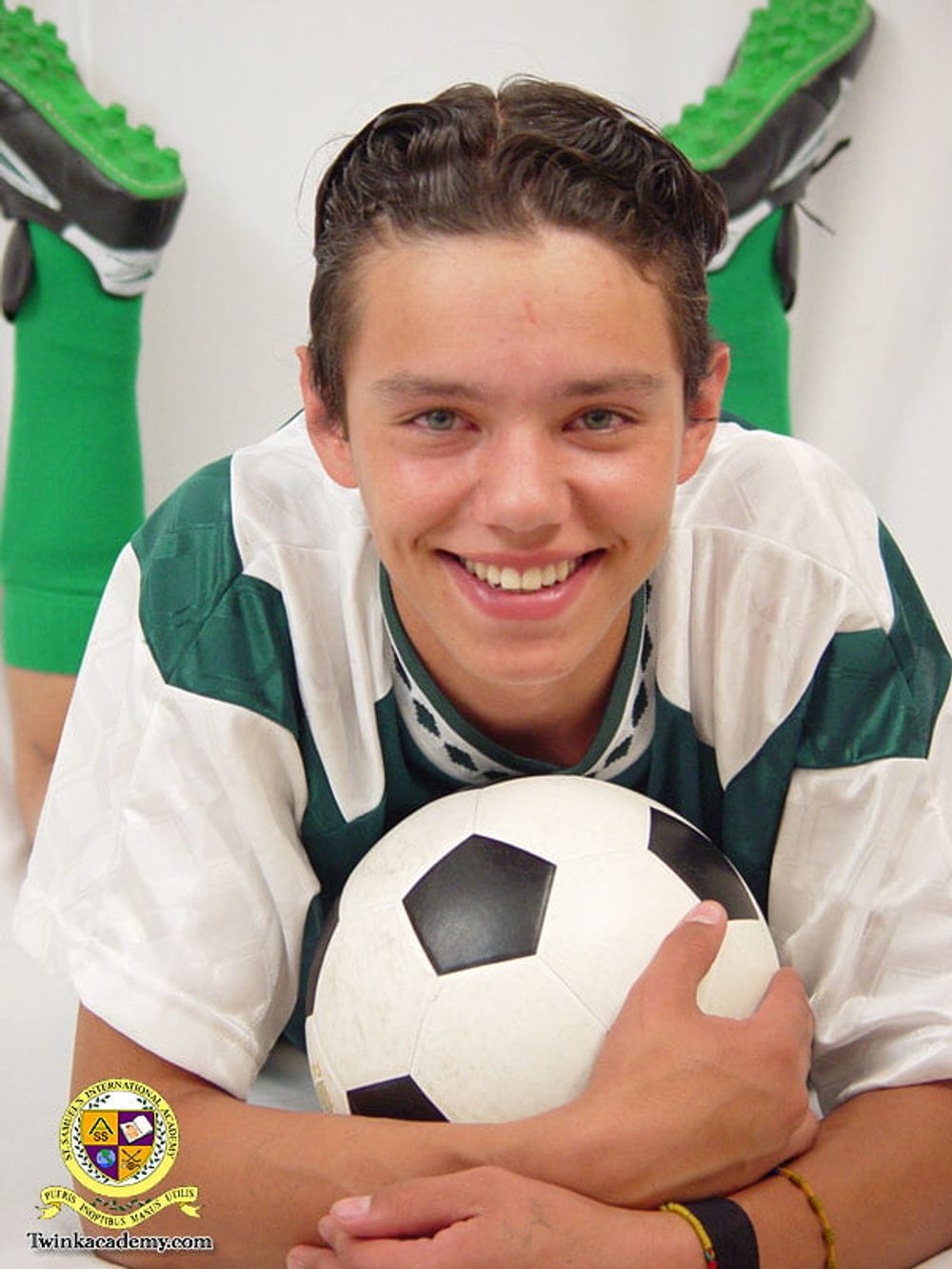 Latino twink Gabriel poses in his soccer kit #4