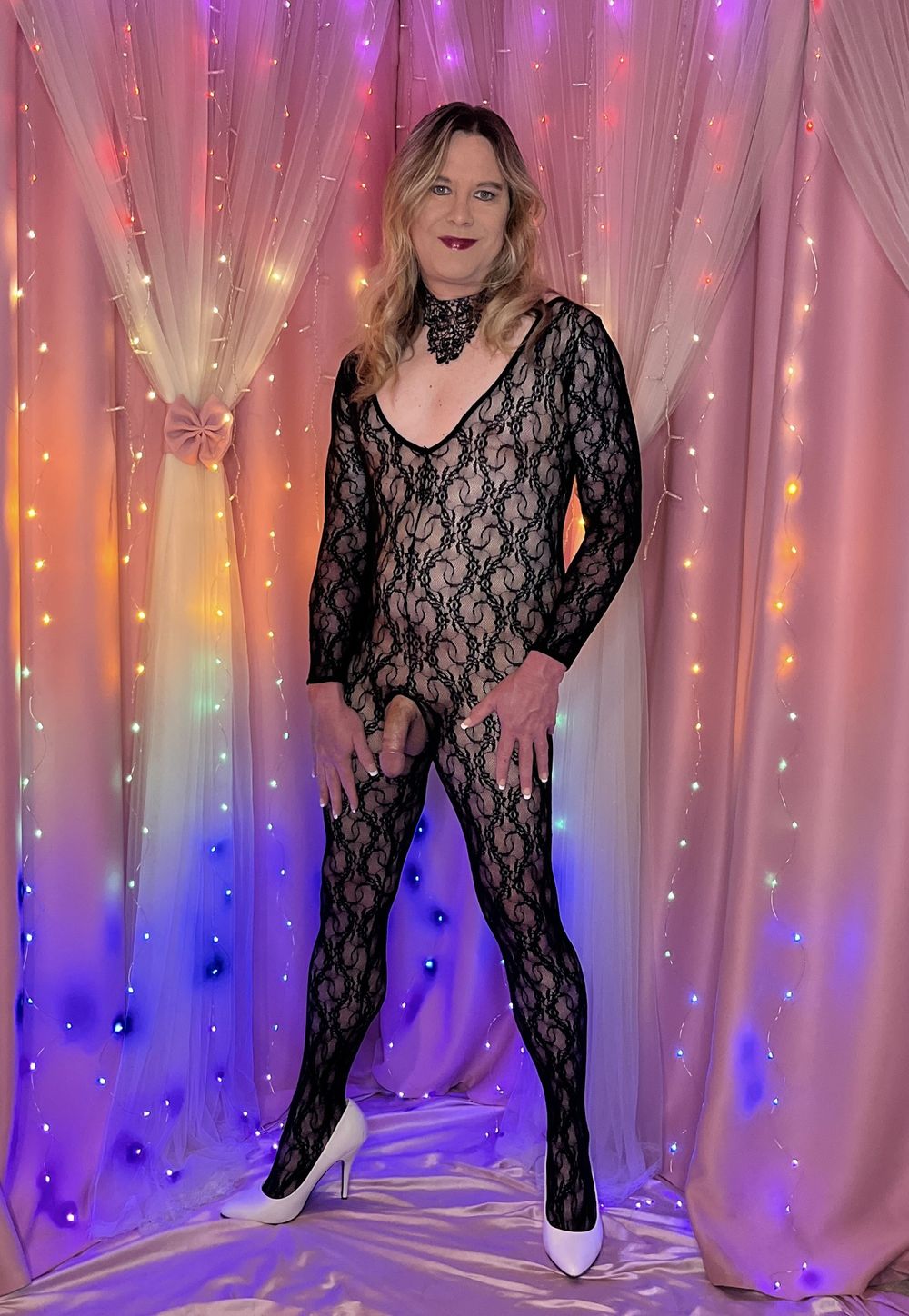 Joanie - Black Lace Bodystocking #27