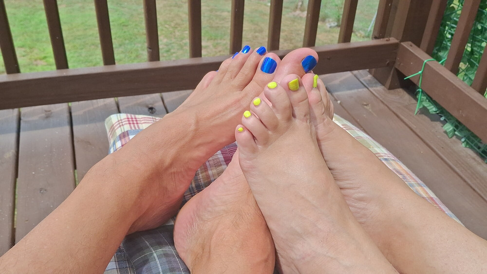 Footsie with oiled feet #7