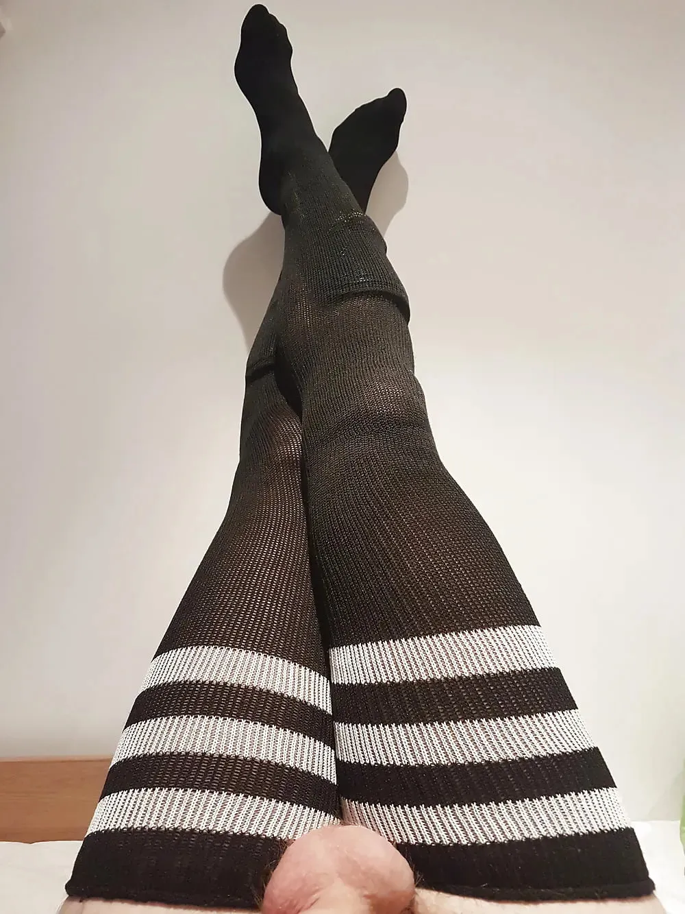 Black thigh high socks #7