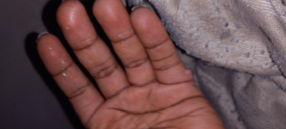 Cum on my thumb and wet on my hands from masturbation #4