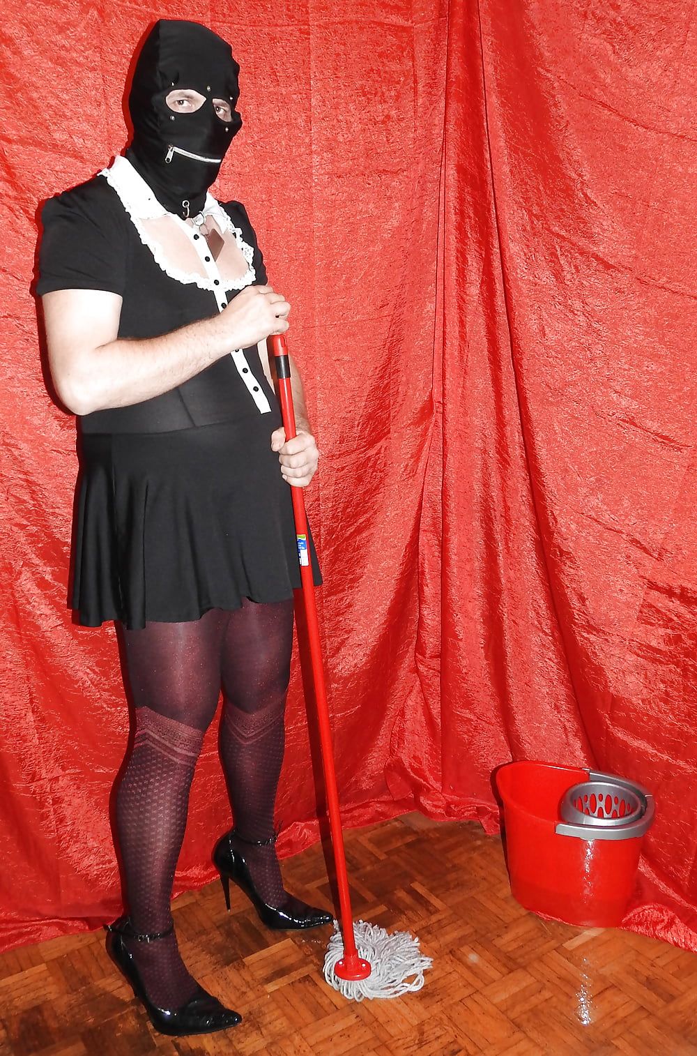 sissy clean floor #4