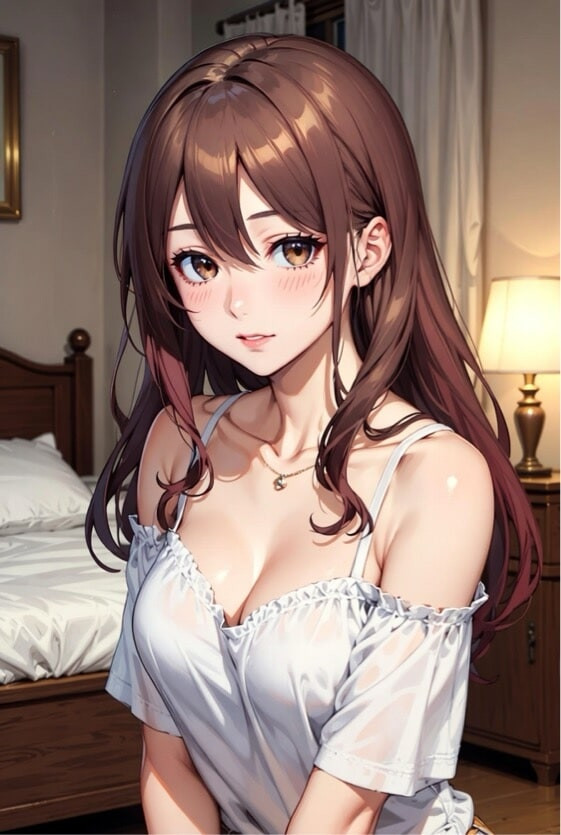 Seductive 2D anime waifu – AI animation #8
