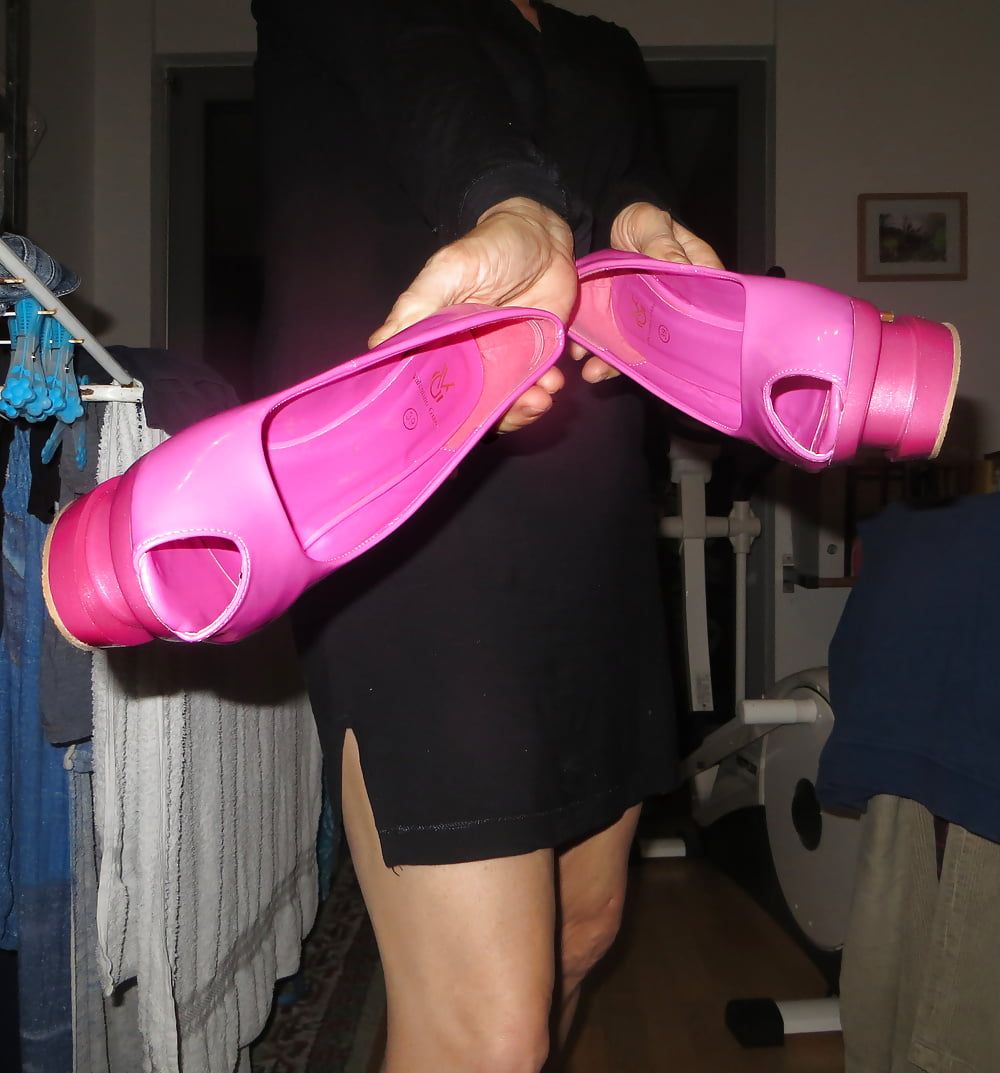 my wifes pink heels #12