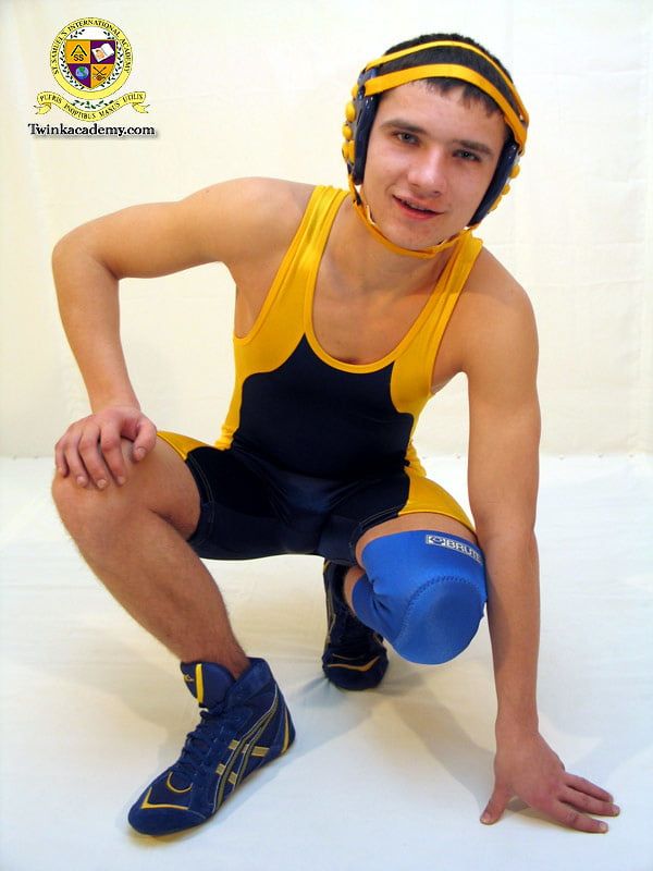 Marty poses in and out of his wrestling singlet #18