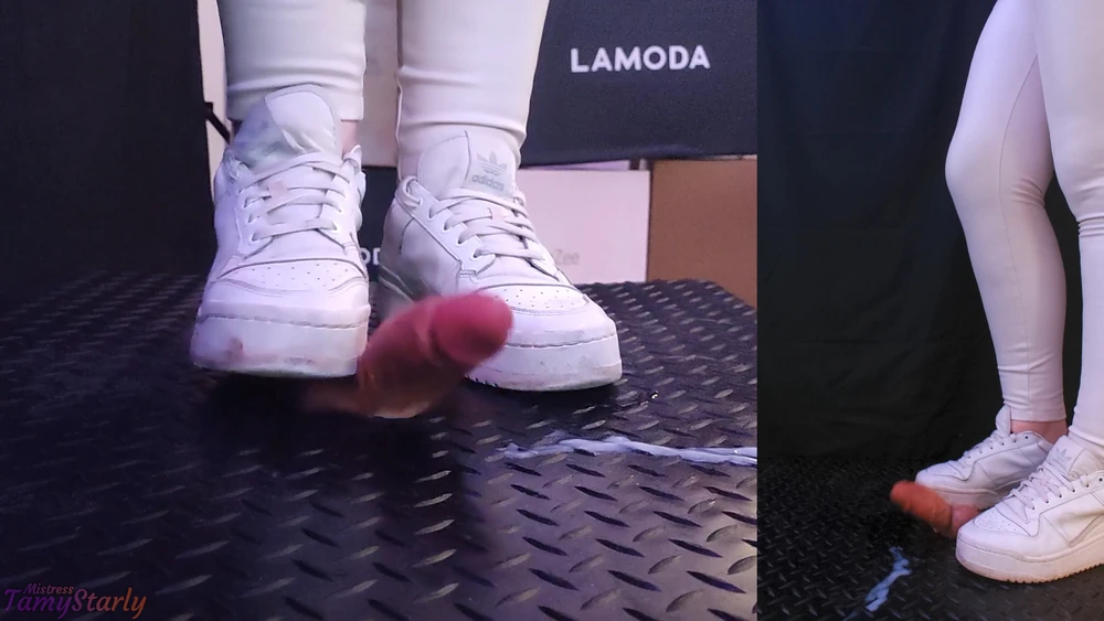 Shoes &amp; Fishnets Footjobs, Shoejobs, CBT, Ballbusting