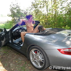 Car sex with hitchhiker slut