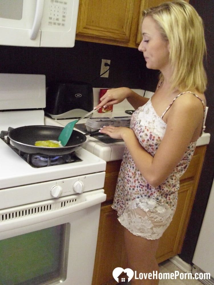 My wife really enjoys cooking while naked #15