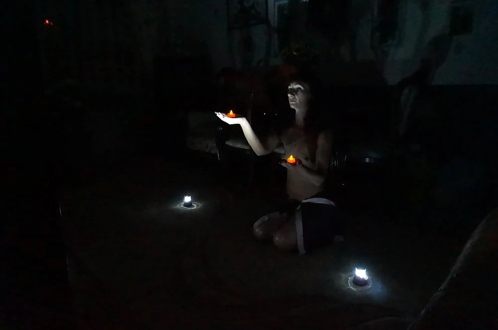 In darkness with candles #5