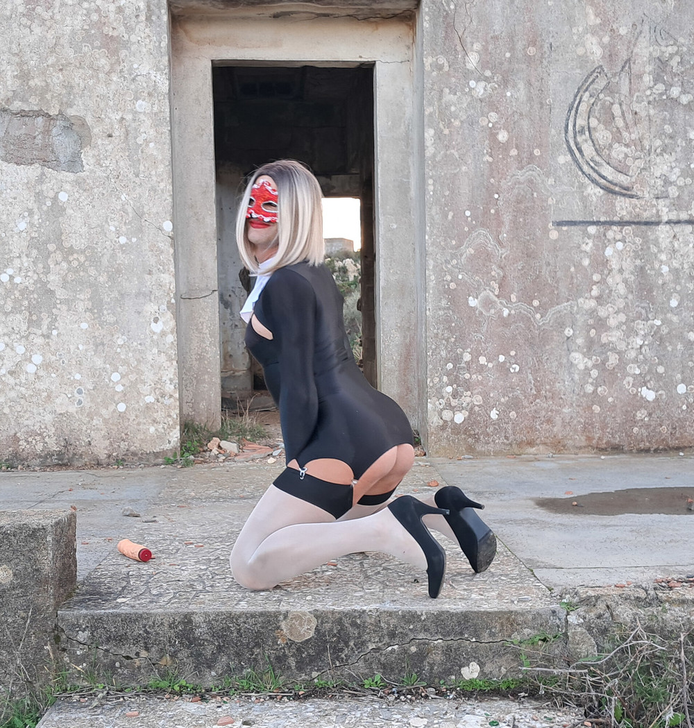 Kinky Perverted Nun in Nylon Stockings and High Heels #38