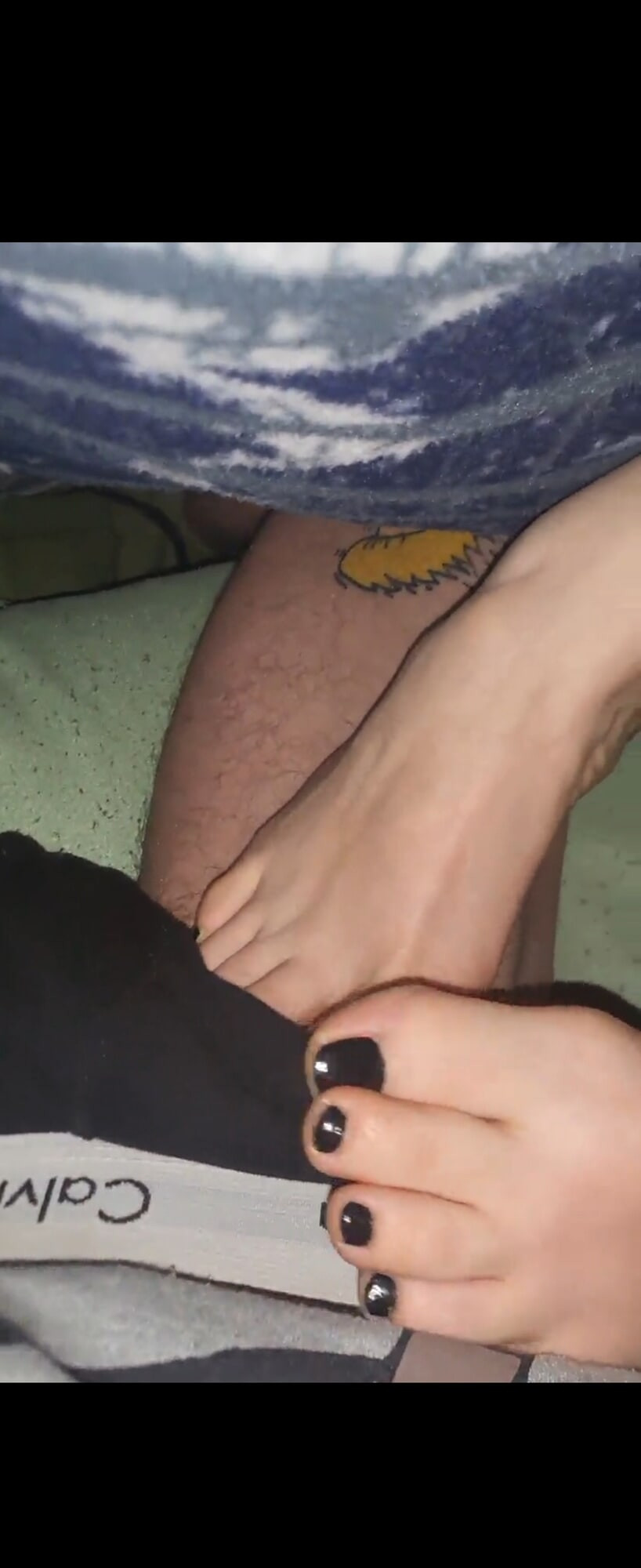 Footjob black nails  #12