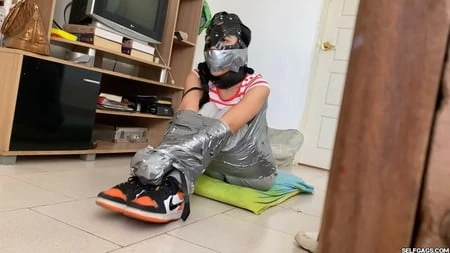 gagged bondage girl smelling mistress sweaty feet         