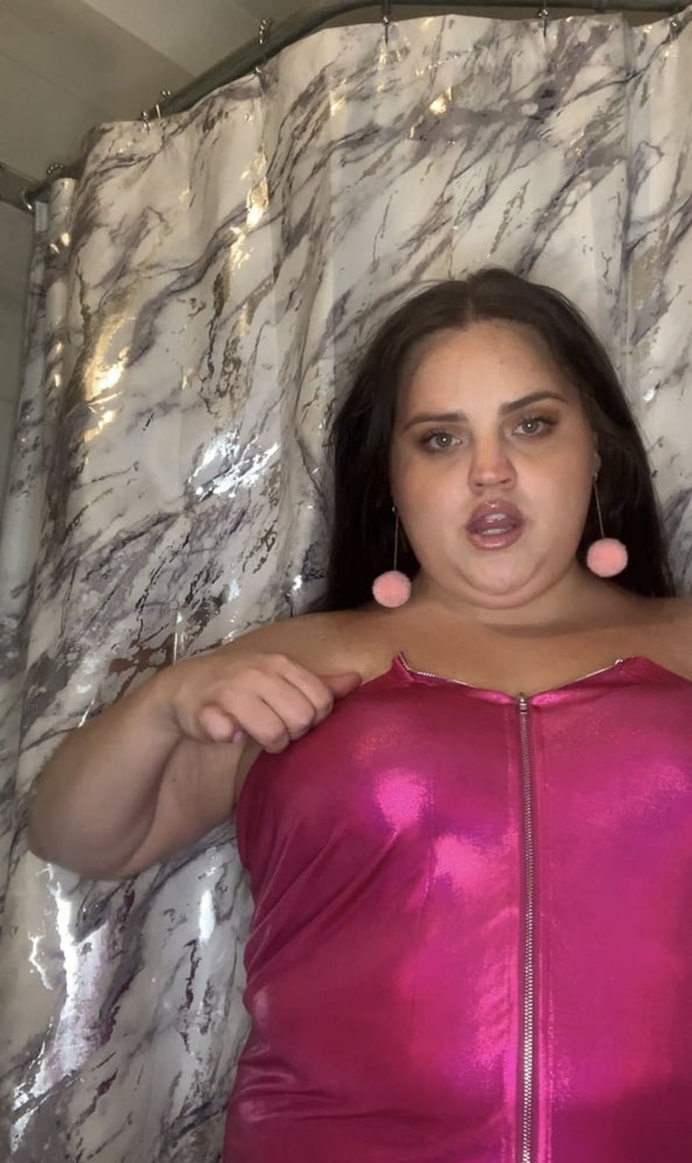 Fat belly bbw tries light bondage  #7