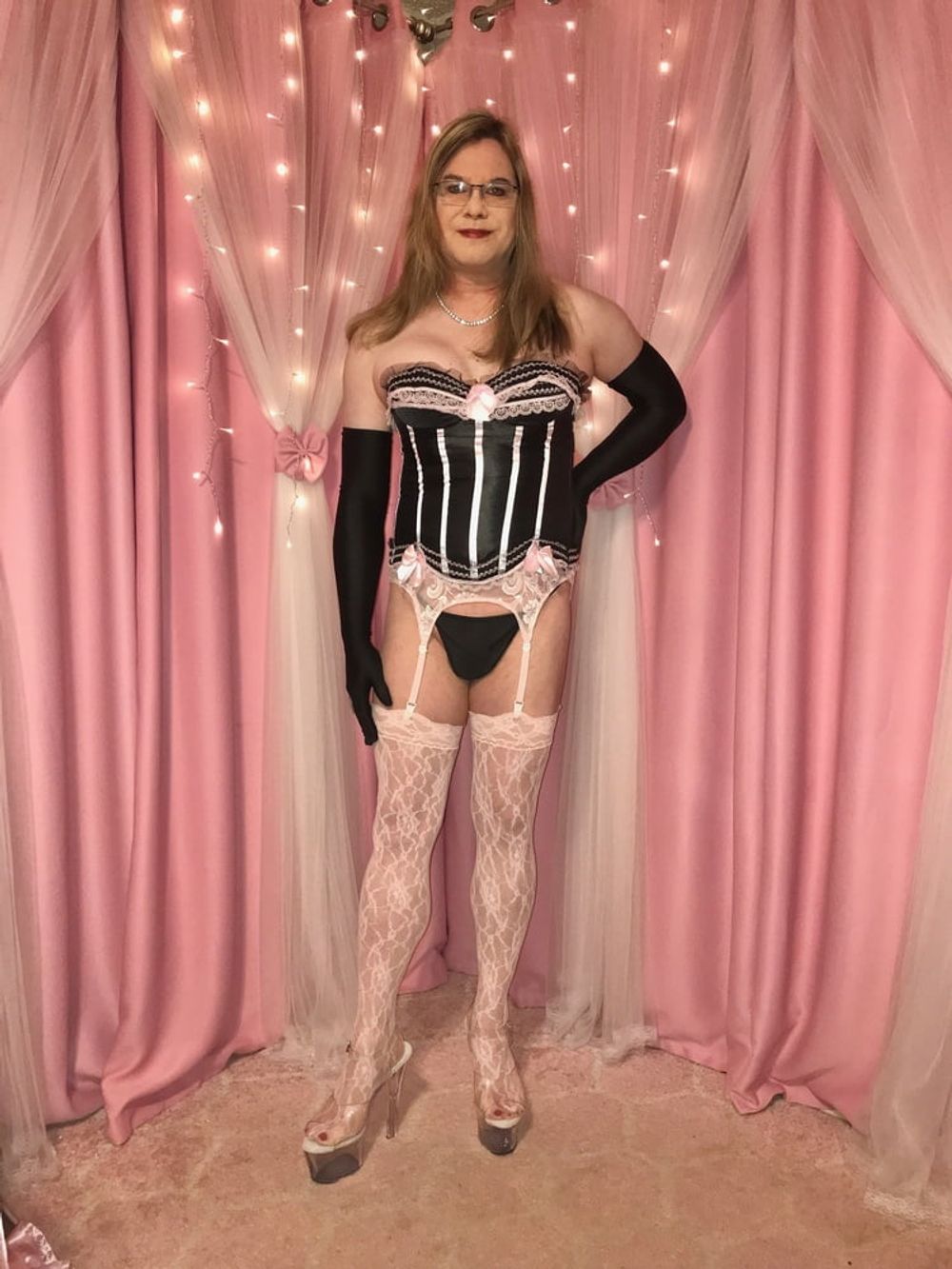 Joanie - Black and Pink Corset #21