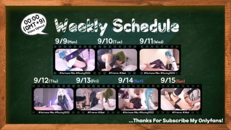 9.9-9.15 UPLOAD SCHEDULE (Hololive Houshou Marine, Hatsune