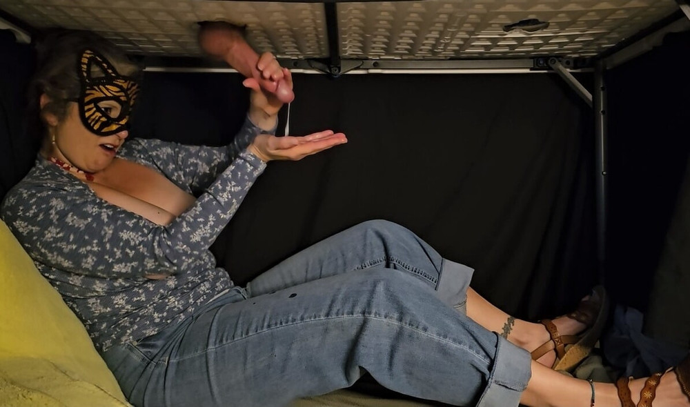 CUM SLUT Mommy loves big CUM load dumped on hands and TITS