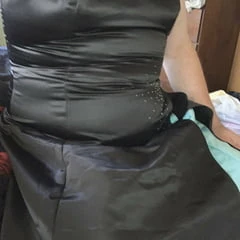Satin prom dress