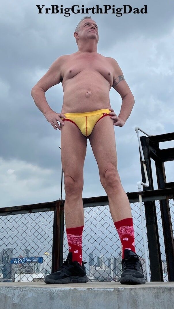 New Jockstrap collection on the roof of my condo. #14