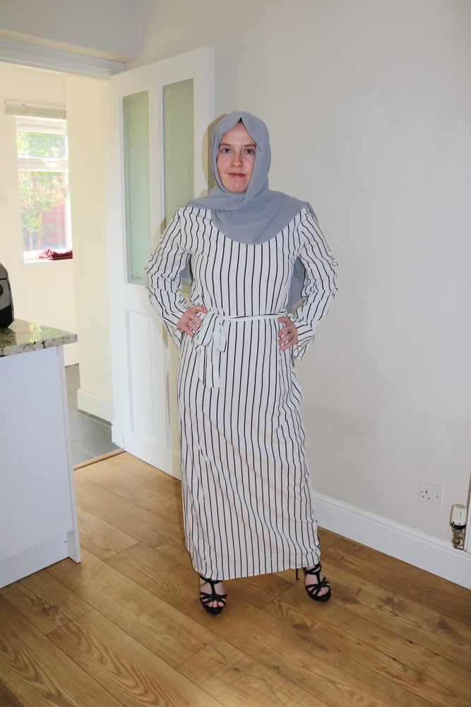 British wife in Hijab Abaya and Heels #45